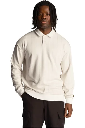Lyle & Scott Top, Herre, , L, Polyester, Pinstripe Collared Sweatshirt