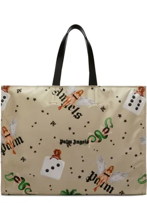 Palm Angels Taske, Herre, , ONE SIZE, Multi Pin Up Shopping Taske