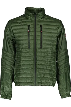Moncler Jakke, Herre, Grøn, XL, Uld, Quilted High Neck Zip Jacket