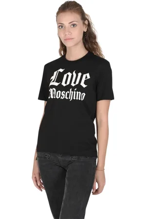 Moschino Top, Dame, Sort, L, Bomuld, Sort Bomulds T-shirt