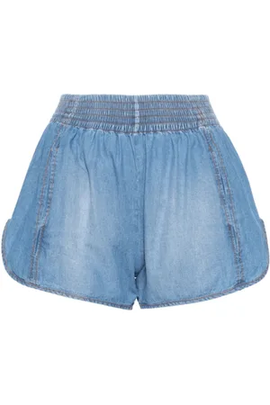 ERMANNO SCERVINO Shorts, Dame, Blå, S, Bomuld, Lyseblå Chambray Mini Shorts