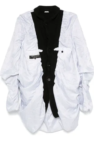 Comme des Garçons Jakke, Herre, Sort, XL, Uld, Uldblanding Paneler Jakke