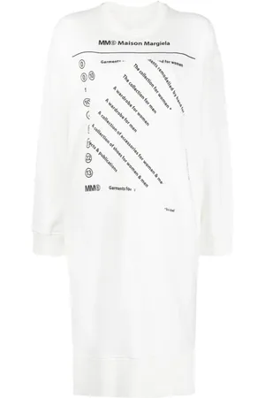 Maison Margiela Kjole, Dame, Hvid, S, Bomuld, Casual Hvid Bomulds Midikjole