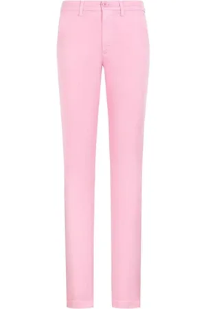 Roberto Cavalli Bukser, Dame, Lyserød, W32, Bomuld, Mid-rise Skinny-Leg Bukser