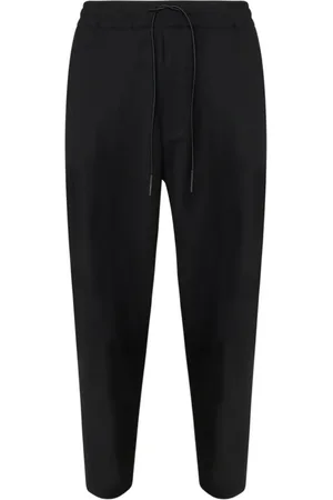 Giuliano Galiano Bukser, Herre, Sort, XL, Uld, Sort Uldblanding Elastisk Talje Bukser