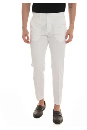 FAY Bukser, Herre, Hvid, W40, Bomuld, Roll Hem Chino Bukser