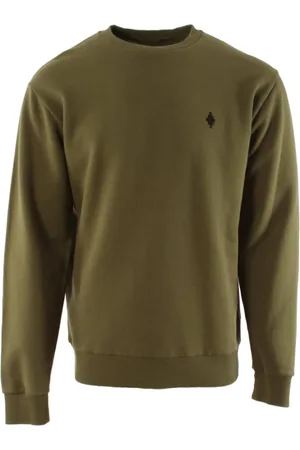 MARCELO BURLON Sweathshirts & Hoodies, Herre, Grøn, XL, Bomuld, Cotton Sweater