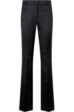 Roberto Cavalli Bukser, Dame, Sort, S, Bomuld, Bukser med Tiger Skin Mønster