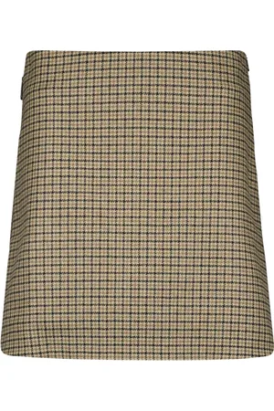 Moncler Nederdel, Dame, , XS, Uld, Checkered Mini Skirt
