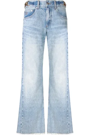 Stella McCartney Jeans, Dame, Blå, W27, Bomuld, Gold Chain Bootcut Jeans