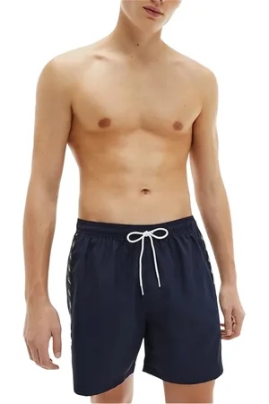 Calvin Klein Badetøj, Herre, Blå, S, Polyester, Sea Shorts med Sideband
