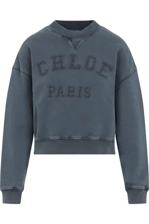 Chloé Sweathshirts & Hoodies, Dame, Blå, S, Bomuld, Sweater Elegance