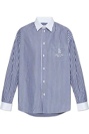 Sporty & Rich Bluser & Skjorter, Dame, Blå, L, Bomuld, Vendome Oversized Skjorte