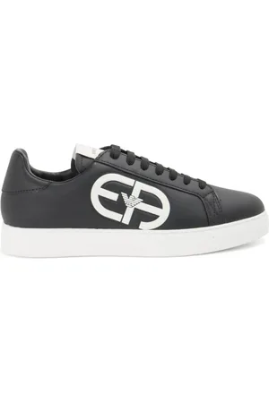 Emporio Armani Sko, Herre, Sort, 43 1/2 EU, Læder, Sneakers