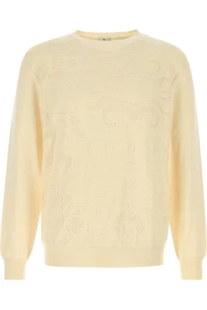 Etro Strik, Herre, Gul, XL, Bomuld, Blød Bomulds Sweater