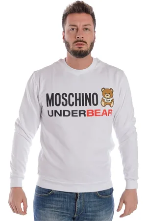 Moschino Sweathshirts & Hoodies, Herre, Hvid, L, Bomuld, Hættetrøje