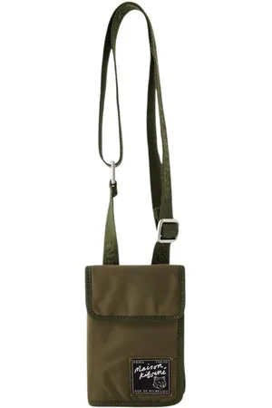 Maison Kitsuné Taske, Herre, Grøn, ONE SIZE, Crossbody Neck Pouch