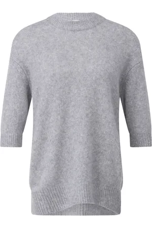 Lisa Yang Strik, Dame, Grå, M, Cashmere, Cashmere Siv Pullover
