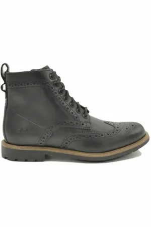 Clarks Sko, Herre, Sort, 43 EU, Læder, Westcombe Limit Snørestøvle