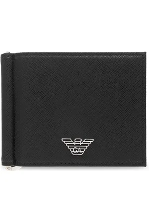 Emporio Armani Tilbehør, Herre, Sort, ONE SIZE, Foldbar pung