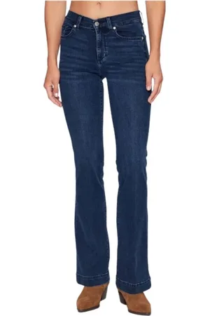 Liu Jo Jeans, Dame, Blå, W29, Bomuld, High-Waisted Flare Jeans
