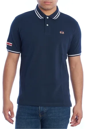 La Martina Top, Herre, Blå, M, Bomuld, Kortærmet Polo Shirt