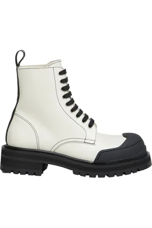 Marni Sko, Dame, Hvid, 39 EU, Dada Combat Lace-Up Støvler