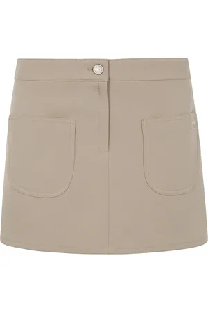 Courrèges Nederdel, Dame, , M, Polyester, Sand Mini-Skirt Twill 2-Pockets