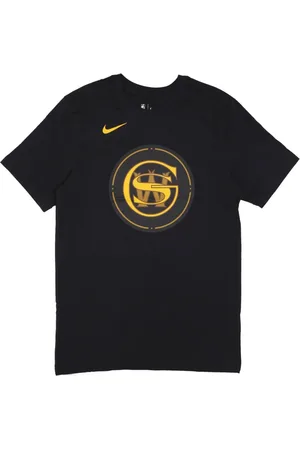Nike Top, Herre, Sort, M, Bomuld, NBA City Edition Logo Tee
