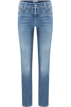 Cambio Jeans, Dame, Blå, 3XL, Parla Seam Bukser