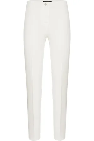 Cambio Bukser, Dame, Hvid, XL, Basic Ros Slim-Fit Bukser