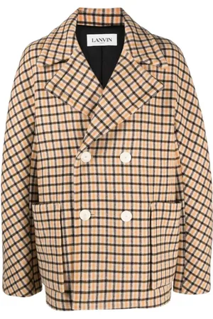 Lanvin Jakke, Herre, Brun, M, Brun Kimono Blazer