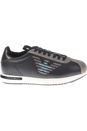 Emporio Armani Sko, Herre, Blå, 39 1/2 EU, Uld, Sneakers