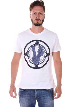 VERSACE Top, Herre, Hvid, S, Bomuld, Luna Sweatshirt T-Shirt