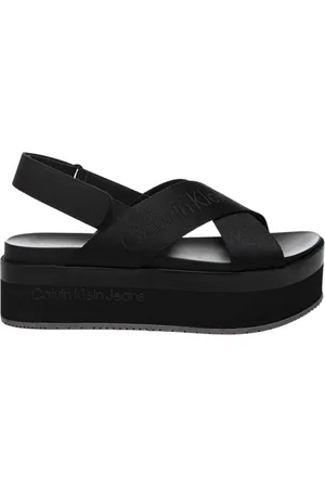 Calvin Klein Sko, Dame, Sort, 38 EU, Flatform Sling Sandal