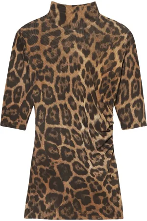 Stella McCartney Bluser & Skjorter, Dame, Brun, S, Uld, Mesh Texture Zip Shirt