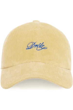 Drôle de Monsieur Tilbehør, Herre, Gul, ONE SIZE, Bomuld, Strå Cap med Drôle Broderi