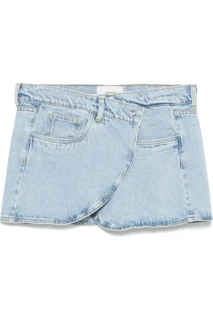 COPERNI Nederdel, Dame, Blå, M, Denim, Lyseblå Denimnederdel med Trykknapper foran