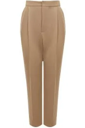 Marni Bukser, Dame, Brun, XS, Uld, Stilfulde Slim-fit Bukser