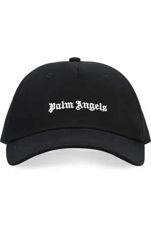 Palm Angels Tilbehør, Herre, Sort, ONE SIZE, Bomuld, Logo Baseball Cap i bomuld og polyester