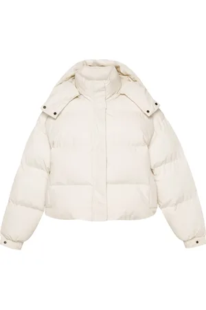 Estro Jakke, Dame, , S, Polyester, Lys Quiltet Pufferjakke med Aftagelig Hætte