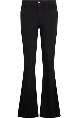 Liu Jo Jeans, Dame, Sort, W30, Bomuld, Lange Slim Fit Sorte Flared Jeans