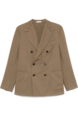 Boglioli Jakke, Herre, Grøn, 2XL, Bomuld, Double-Breasted Jakke