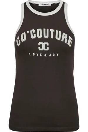 Co`Couture Top, Dame, Sort, L, Bomuld, Edgecc Tank Top Anthracite