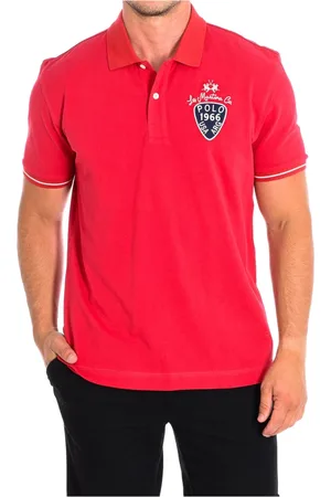 La Martina Top, Herre, Rød, S, Bomuld, Kortærmet poloshirt