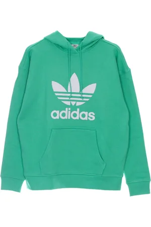 adidas Sweathshirts & Hoodies, Dame, Grøn, 2XL, Bomuld, Letvægts Hættetrøje Trefoil