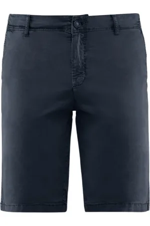 Bomboogie Shorts, Herre, Blå, W40, Stretch Cotton Gabardine Slim Fit Chino Bermuda Shorts