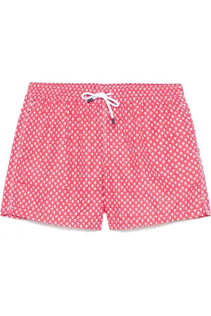 FEDELI Badetøj, Herre, Rød, XL, Polyester, Polyester Badeshorts med Elastikbælte
