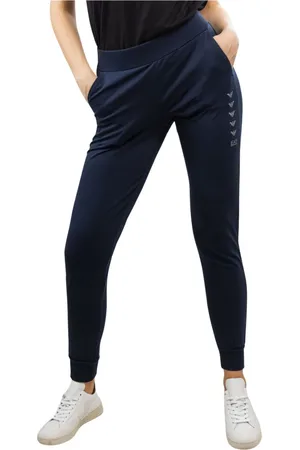 EA7 Bukser, Dame, Blå, S, Tyl, Joggers Navy Casual Style
