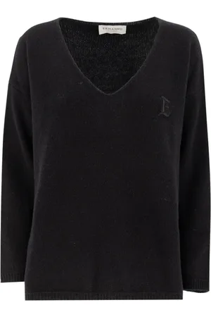 ERMANNO SCERVINO Strik, Dame, Sort, XS, Uld, V-hals Strik